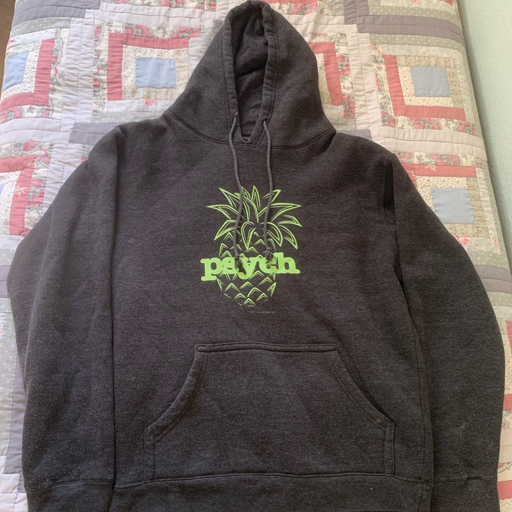Men's Gray Hoodie with Green Logo